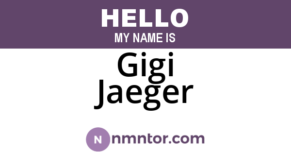 Gigi Jaeger