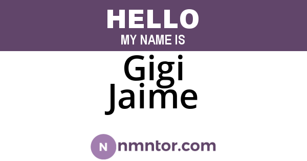 Gigi Jaime
