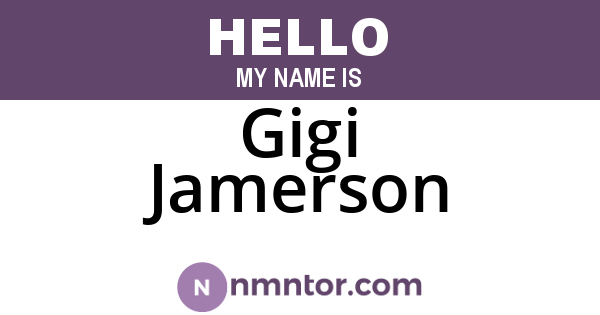 Gigi Jamerson