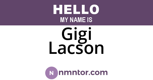 Gigi Lacson