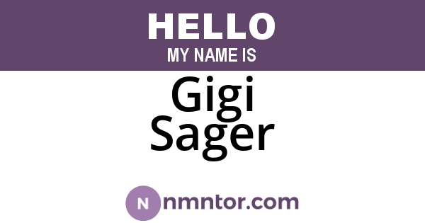 Gigi Sager
