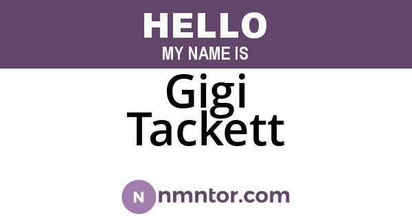 Gigi Tackett