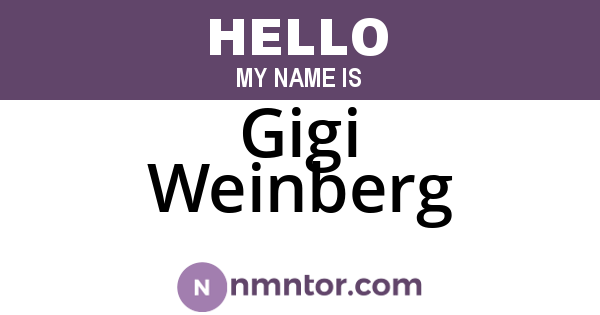 Gigi Weinberg