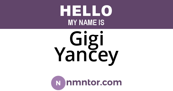 Gigi Yancey