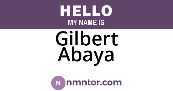 Gilbert Abaya