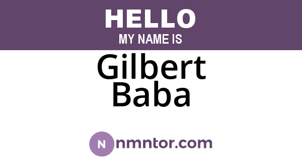 Gilbert Baba