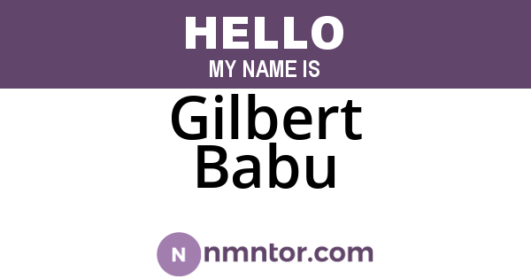 Gilbert Babu