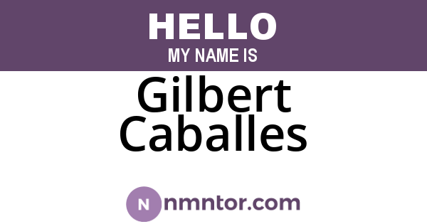 Gilbert Caballes