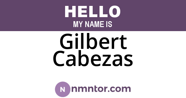 Gilbert Cabezas