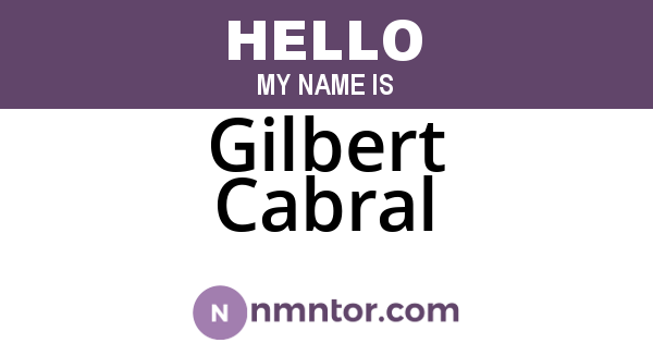 Gilbert Cabral