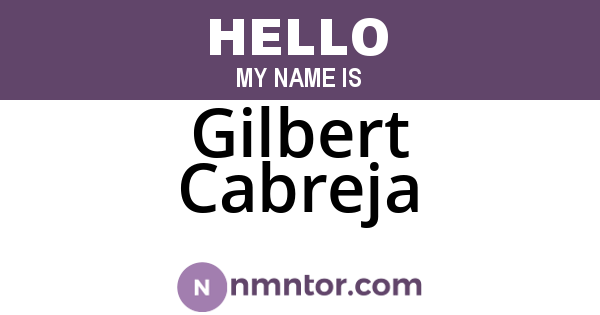 Gilbert Cabreja