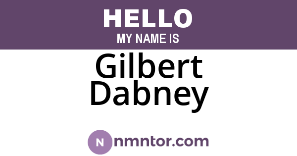 Gilbert Dabney