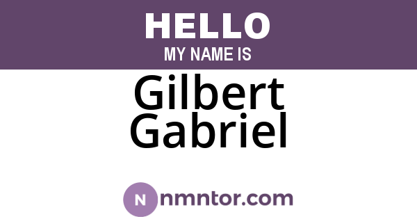 Gilbert Gabriel