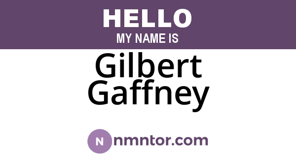 Gilbert Gaffney