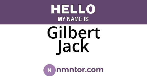 Gilbert Jack