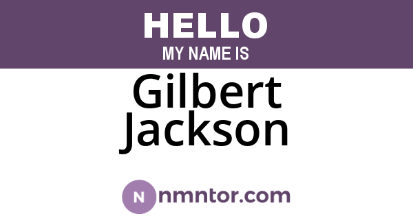 Gilbert Jackson