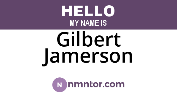 Gilbert Jamerson