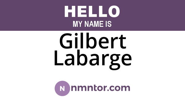 Gilbert Labarge