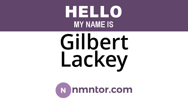 Gilbert Lackey