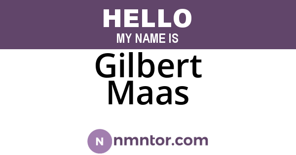 Gilbert Maas