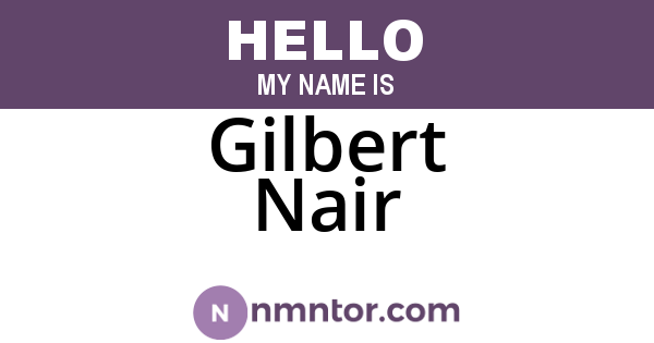 Gilbert Nair