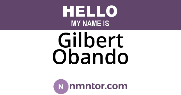 Gilbert Obando