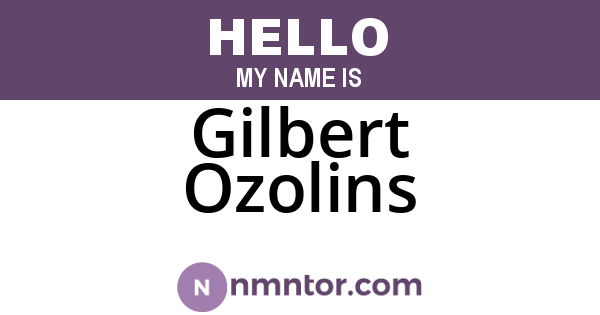 Gilbert Ozolins