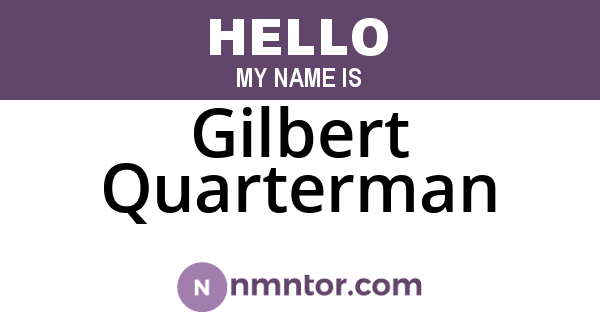 Gilbert Quarterman