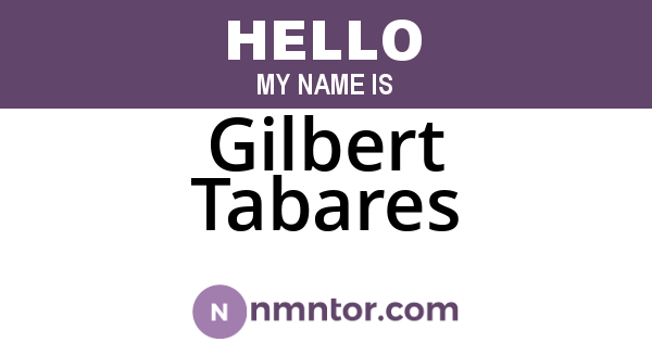 Gilbert Tabares