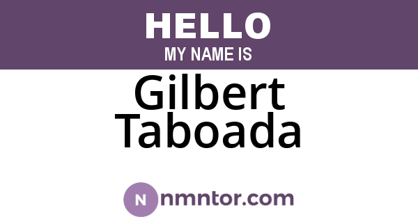 Gilbert Taboada