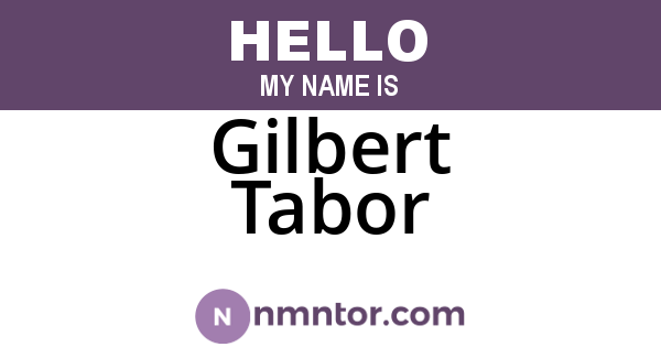 Gilbert Tabor