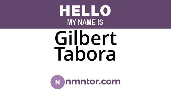 Gilbert Tabora