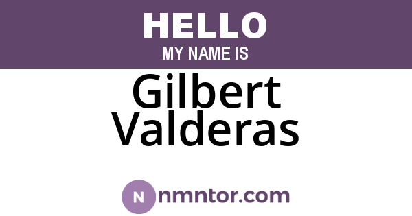 Gilbert Valderas