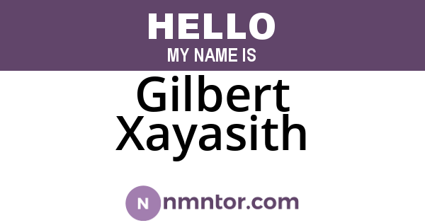 Gilbert Xayasith