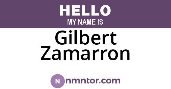 Gilbert Zamarron
