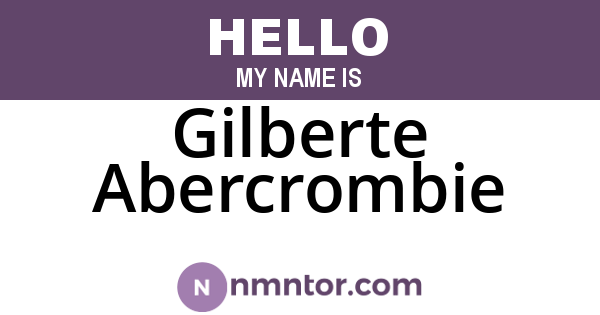 Gilberte Abercrombie