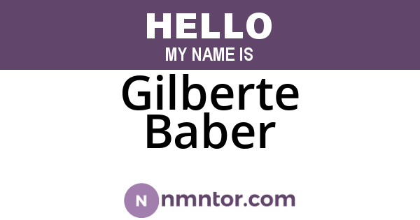 Gilberte Baber
