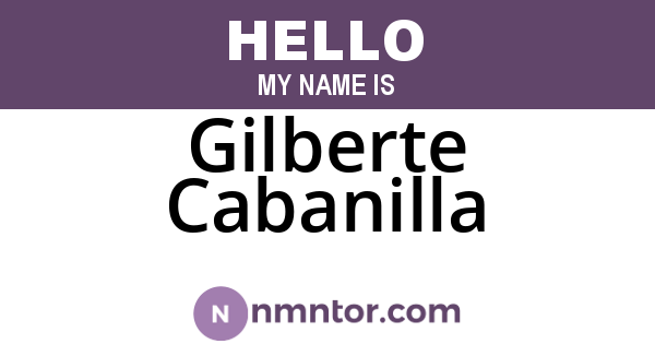 Gilberte Cabanilla