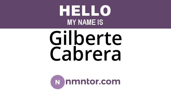 Gilberte Cabrera