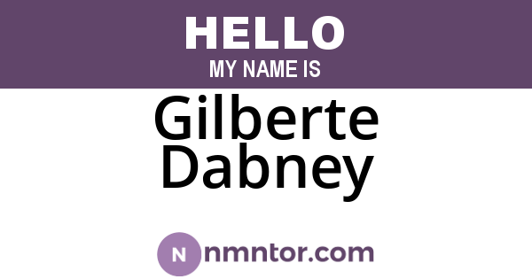 Gilberte Dabney
