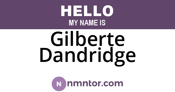 Gilberte Dandridge