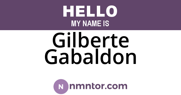 Gilberte Gabaldon