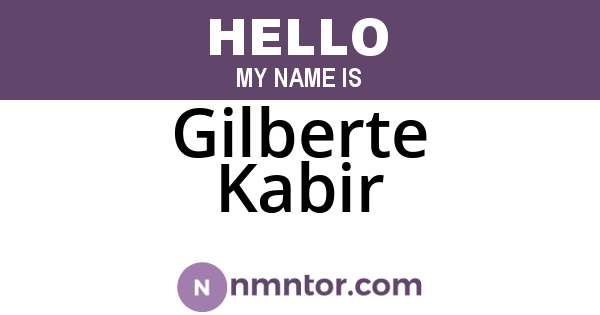 Gilberte Kabir