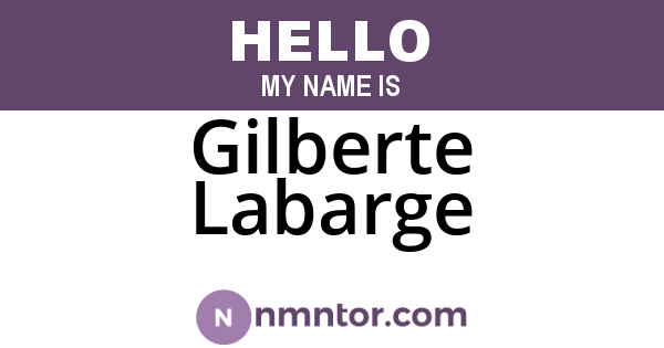 Gilberte Labarge