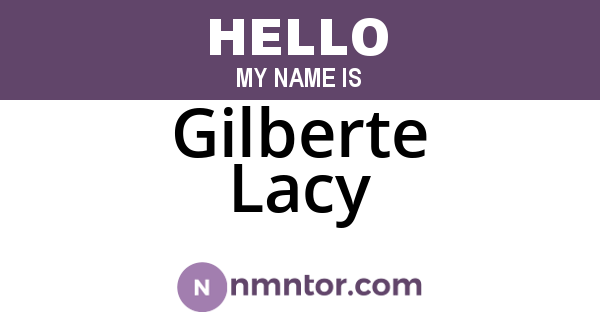 Gilberte Lacy