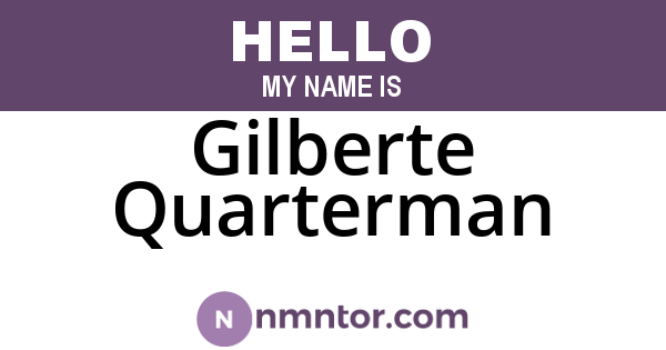 Gilberte Quarterman