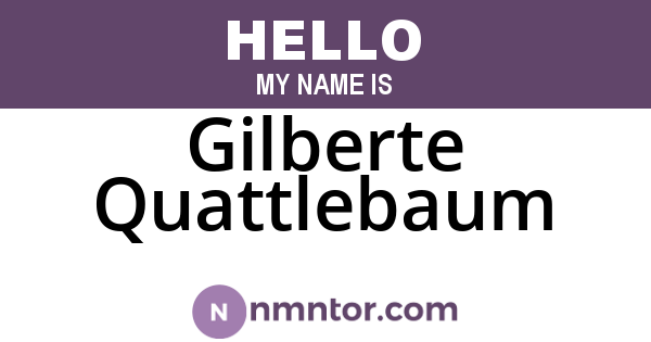 Gilberte Quattlebaum