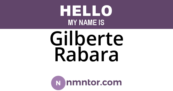Gilberte Rabara