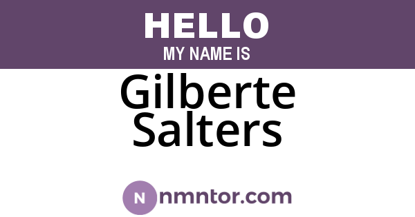Gilberte Salters