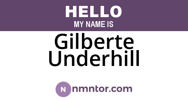 Gilberte Underhill